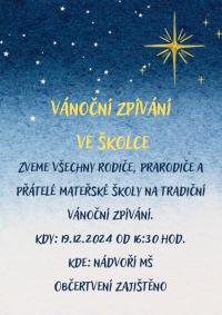 Vánoční zpívání ve školce