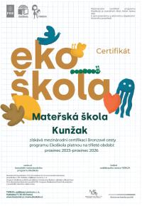 Bronzový certifikát - Ekoškola
